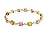Radiant Colored Diamond Bracelet