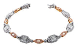 Pink and White Diamond Bracelet