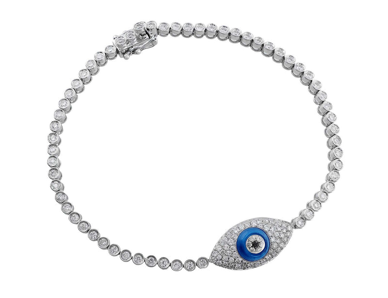 Evil Eye Pavé Diamond Bracelet