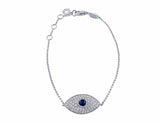 Marquise Diamond Evil Eye Bracelet