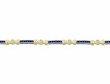 14kt Yellow Gold Sapphire & Diamond Bracelet