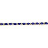 14 Karat Yellow Gold Sapphire And Diamond Bracelet - Estate