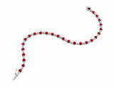 18kt White Gold Ruby & Diamond Tennis Bracelet