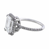 3ct Emerald Cut Estate Riviera Diamond Ring