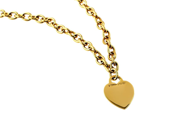 Tiffany & Co. Gold Heart Tag Necklace
