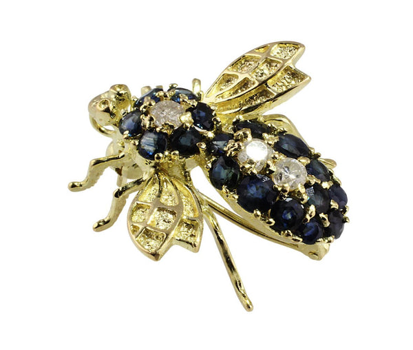 Sapphire Fly Pin