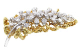 Estate Diamond Leaf Brooch