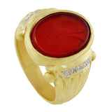 Estate Men's Intaglio Ruby Band