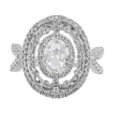 Estate Split Shank Oval Diamond Ring