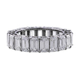 6ct Emerald Cut Diamond Eternity Band