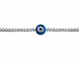 Diamond Blue Topaz Evil Eye Bracelet