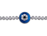 Diamond Blue Topaz Evil Eye Bracelet