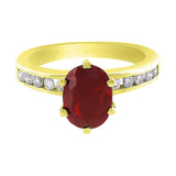Estate Red Opal Diamond Ring