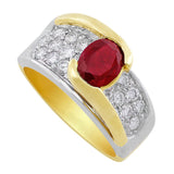Estate Ruby Diamond Crossover Ring