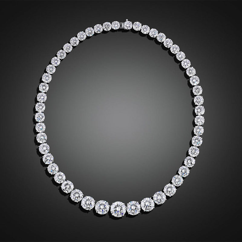 Platinum 100ct Diamond Necklace, GIA Certified