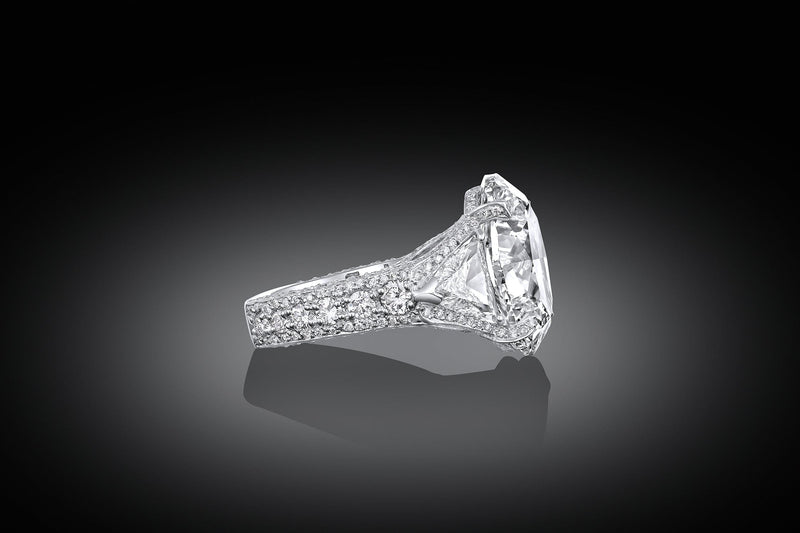 Rivière Platinum 13.96ct Oval Diamond Ring, GIA Certified