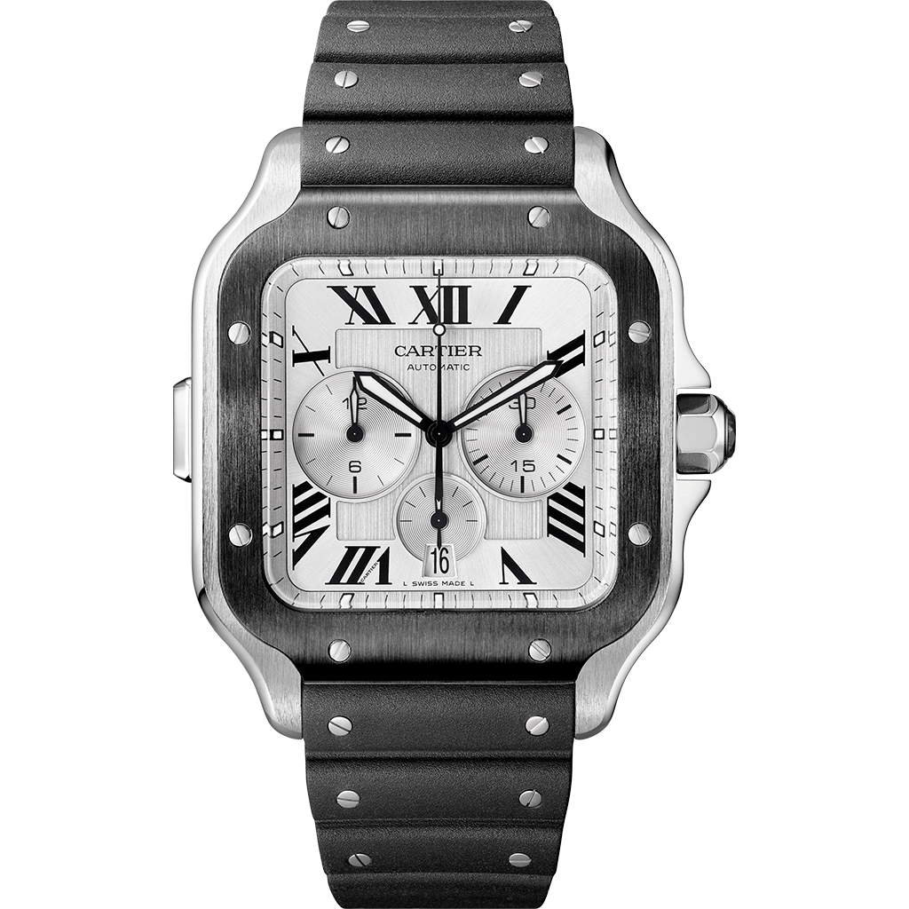 Santos de Cartier Chronograph watch WSSA0017 CJ Charles Jewelers