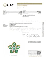 Platinum David Webb Emerald Floral Brooch, GIA Certified
