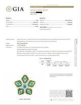 Platinum David Webb Emerald Floral Brooch, GIA Certified