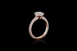 18k Rose Gold 1.53ct Radiant Cut Diamond Ring, GIA Certified