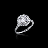 Rivière Platinum 3.02ct Round Brilliant Cut Diamond Ring, GIA Certified