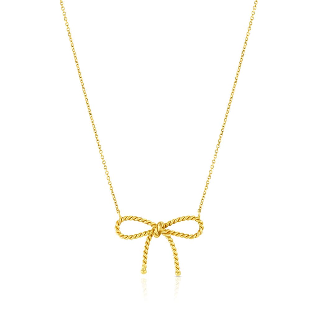 Tiffany & Co. 18K Yellow Gold Bow Necklace