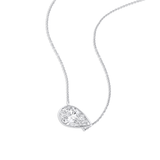 Rivière Platinum 4.64ct. Pear-Shaped Diamond Offset Pendant Necklace