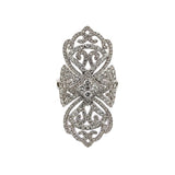 18K White Gold Diamond Lace Ring