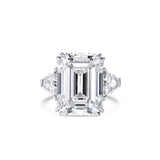 Platinum 11.92ct Center Emerald Cut Diamond Ring
