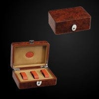 Collector's Case for three Watches in briarwood