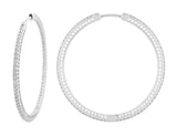 Estate 1.25ct Diamond Hoop Earrings