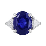 14ct Natural Ceylon Sapphire AGL Certified Ring in platinum