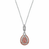 Pink Pear Shape Diamond Necklace