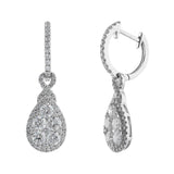 Diamond Cluster Teardrop Earrings