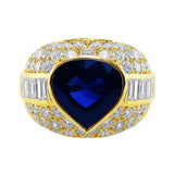 Estate 10.55ct Gubelin-certified Sapphire and Diamond Bulgari Ring