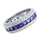 Estate Sapphire Diamond Eternity Band
