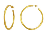 Estate Tiffany & Co. Yellow Gold Twist Hoop Earrings