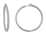 White Gold Diamond Hoop Earrings