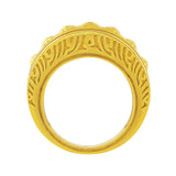 18k Yellow Gold Flower Carrera Y Carrera Band, Size 6