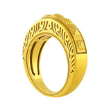 18k Yellow Gold Flower Carrera Y Carrera Band, Size 6