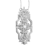 4ct Estate Diamond Convertible Brooch Necklace