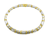 Estate Bulgari White and Yellow Gold Diamond Necklace