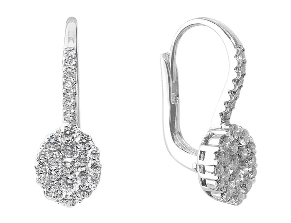 Pavé Diamond Oval Earrings