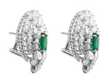 Estate Emerald and Diamond Earrings