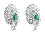 Estate Emerald and Diamond Earrings