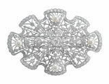 Estate Platinum Diamond Pearl Brooch