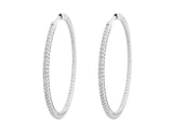 Estate 1.25ct Diamond Hoop Earrings