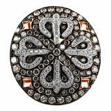 Brown Diamond Round Filigree Ring