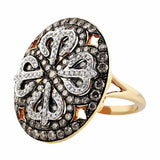Brown Diamond Round Filigree Ring