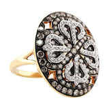 Brown Diamond Round Filigree Ring